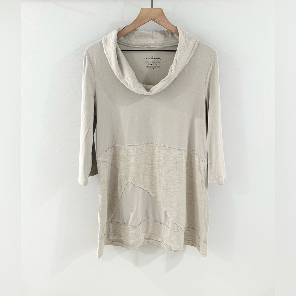 Neon Buddha Cowl Neck Tunic Gray Size Medium